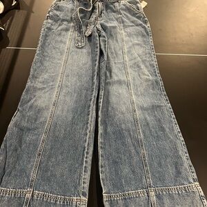 Maurices Light Blue High-Rise Wide-Leg Jeans with Front Seams